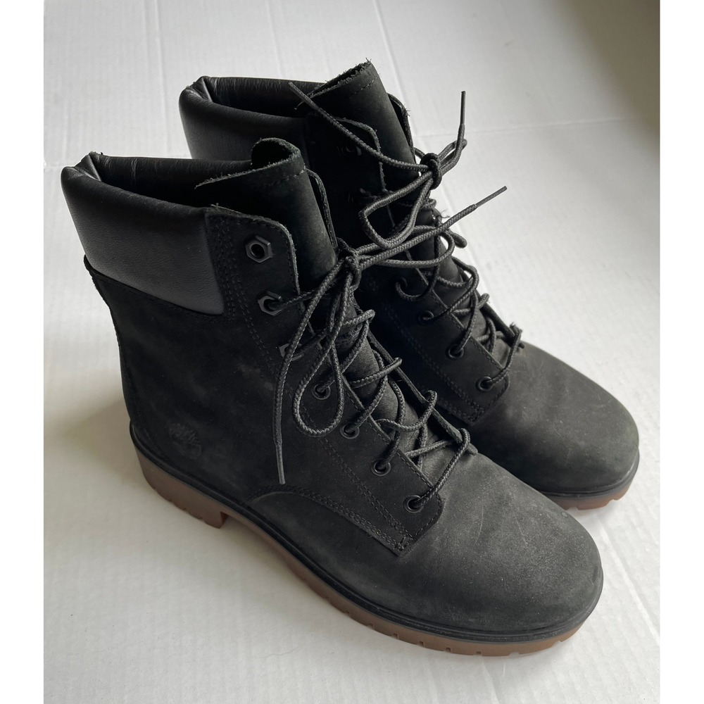 Timberland Womens US 8 Style A4719 Black Suede/Nubuck EUC